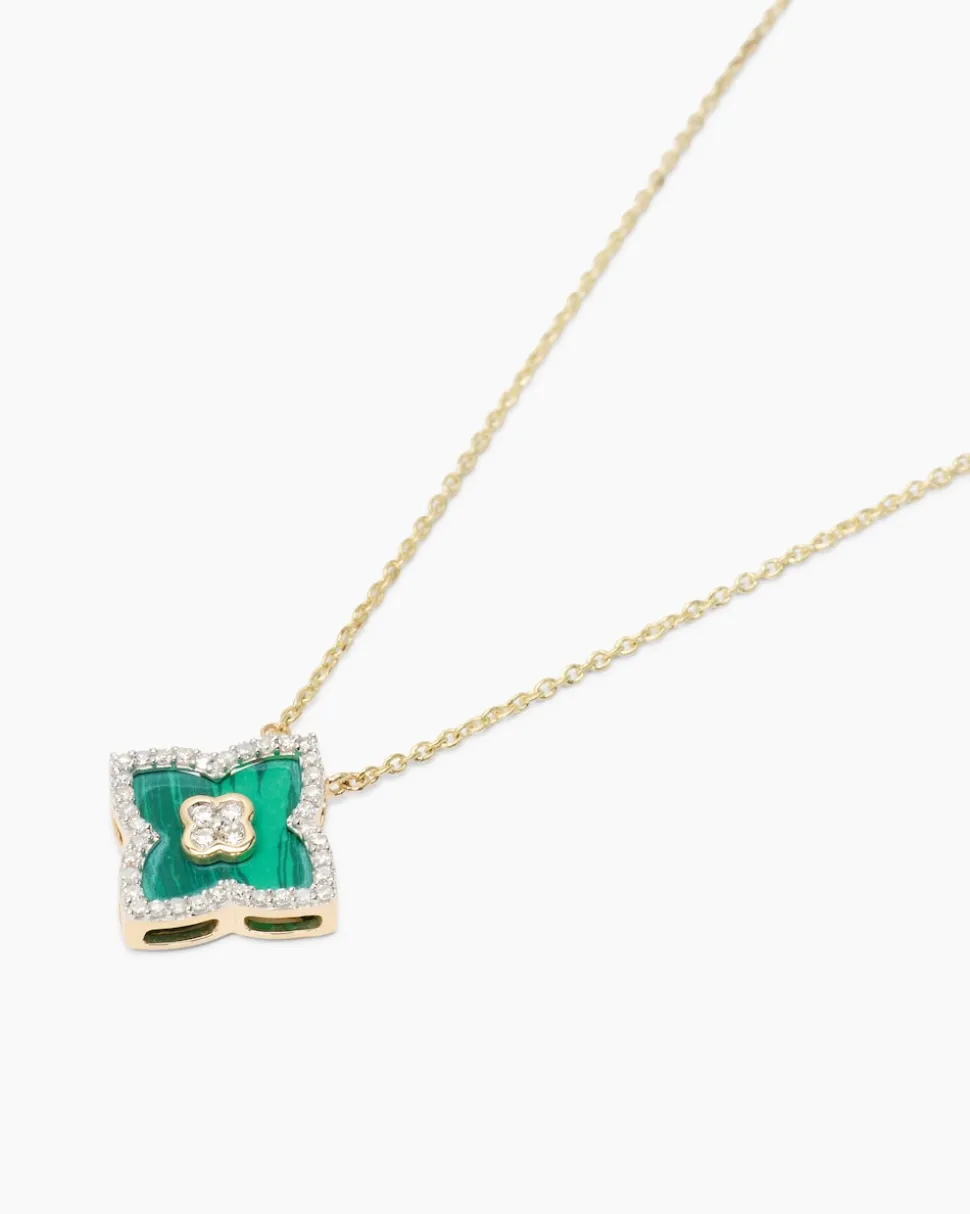 Anhänger mit Malachit an Kette