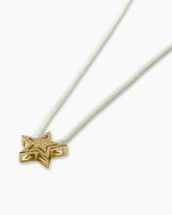 Anhänger mit Zirkonia & Satinband