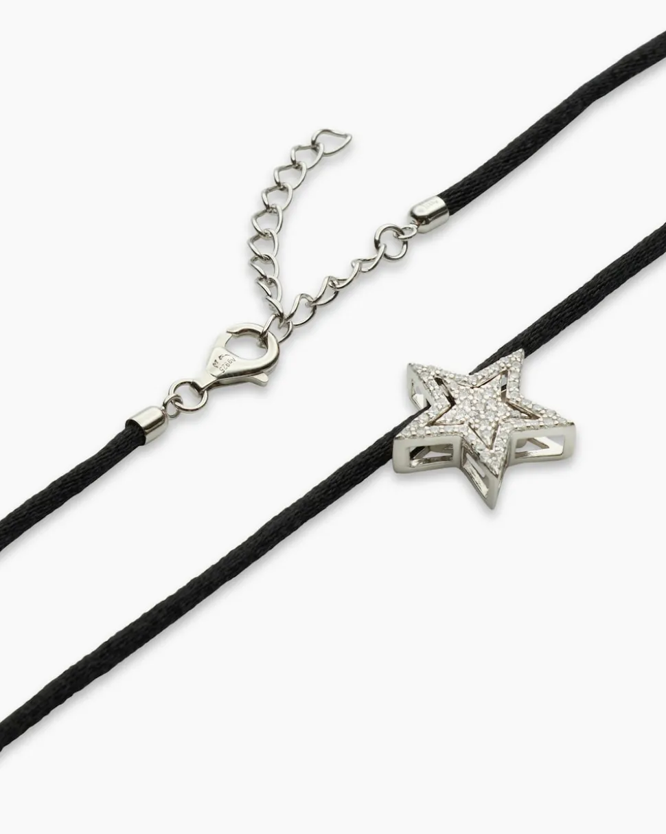 Anhänger mit Zirkonia & Satinband