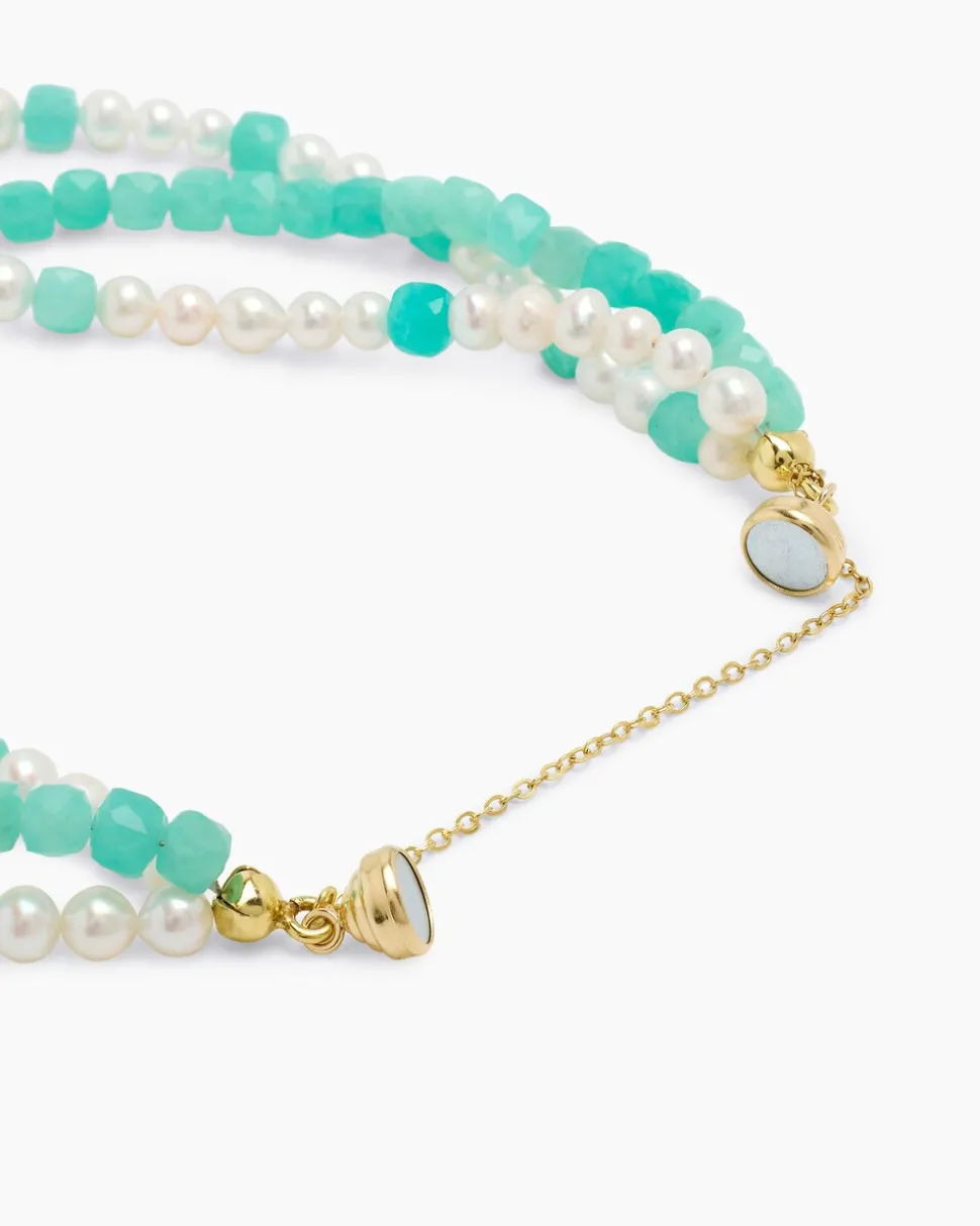 Armband mit Amazonit & SZW-Perlen