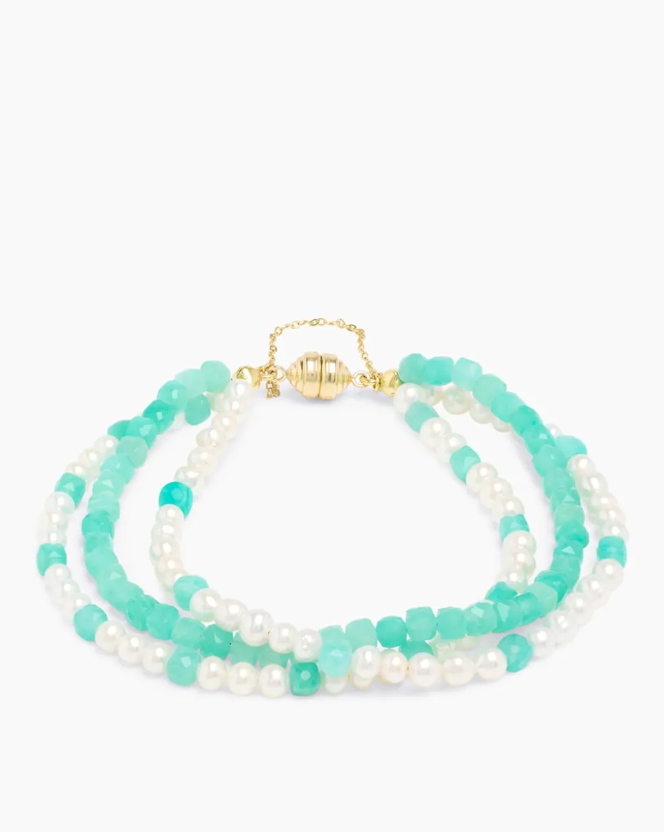 Armband mit Amazonit & SZW-Perlen