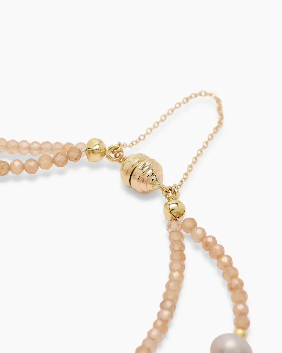 Armband mit SWZ-Perlen, Zirkon & Hämatit