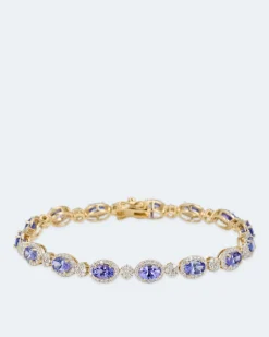 Armband mit Tansanit AAAA und Brillant
