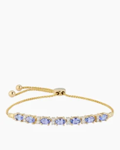 Armband mit Tansanit AAA und Brillant