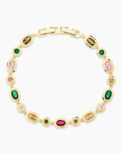 Armband mit Zirkonia, bunt