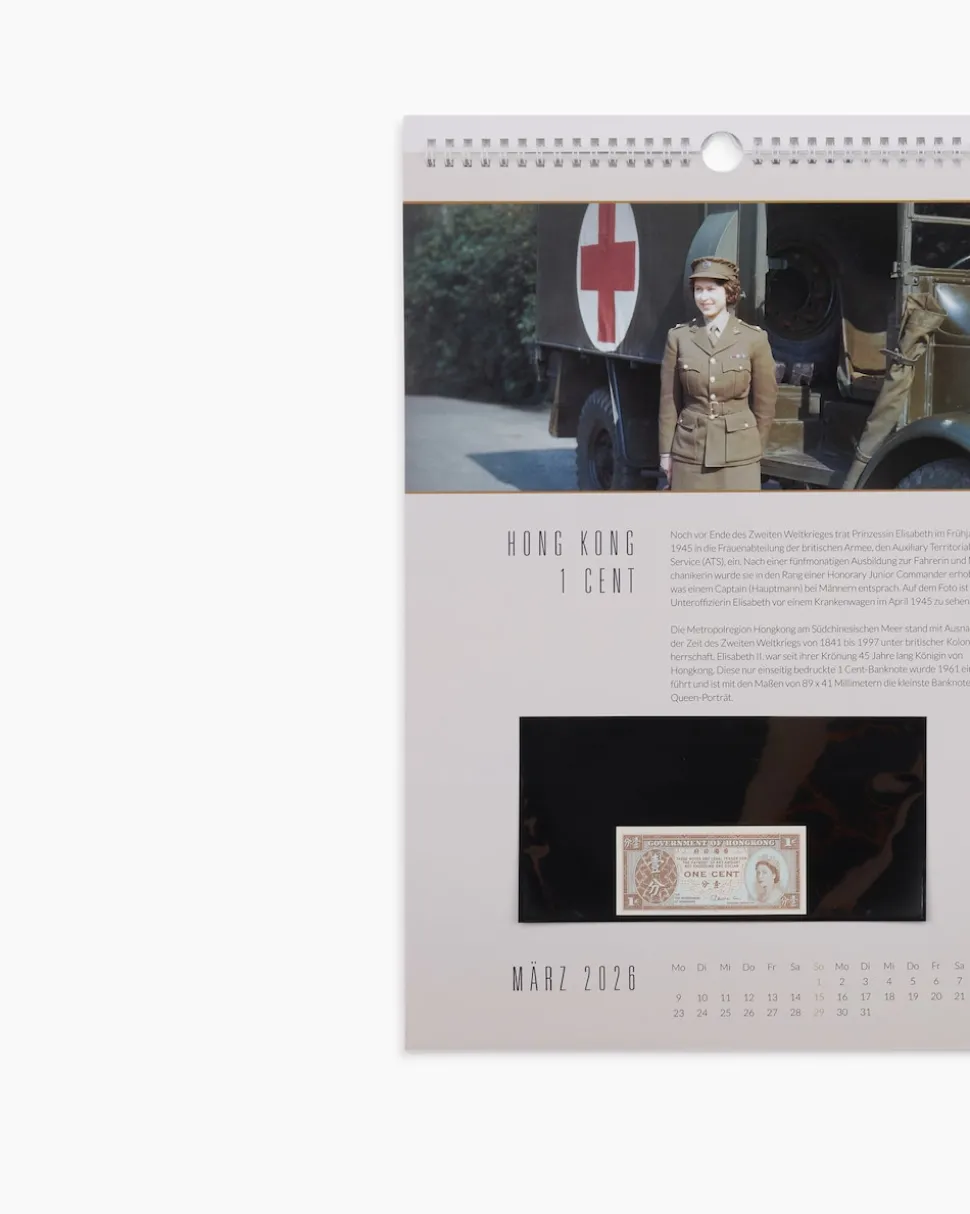 Banknotenkalender Queen Elizabeth 2026