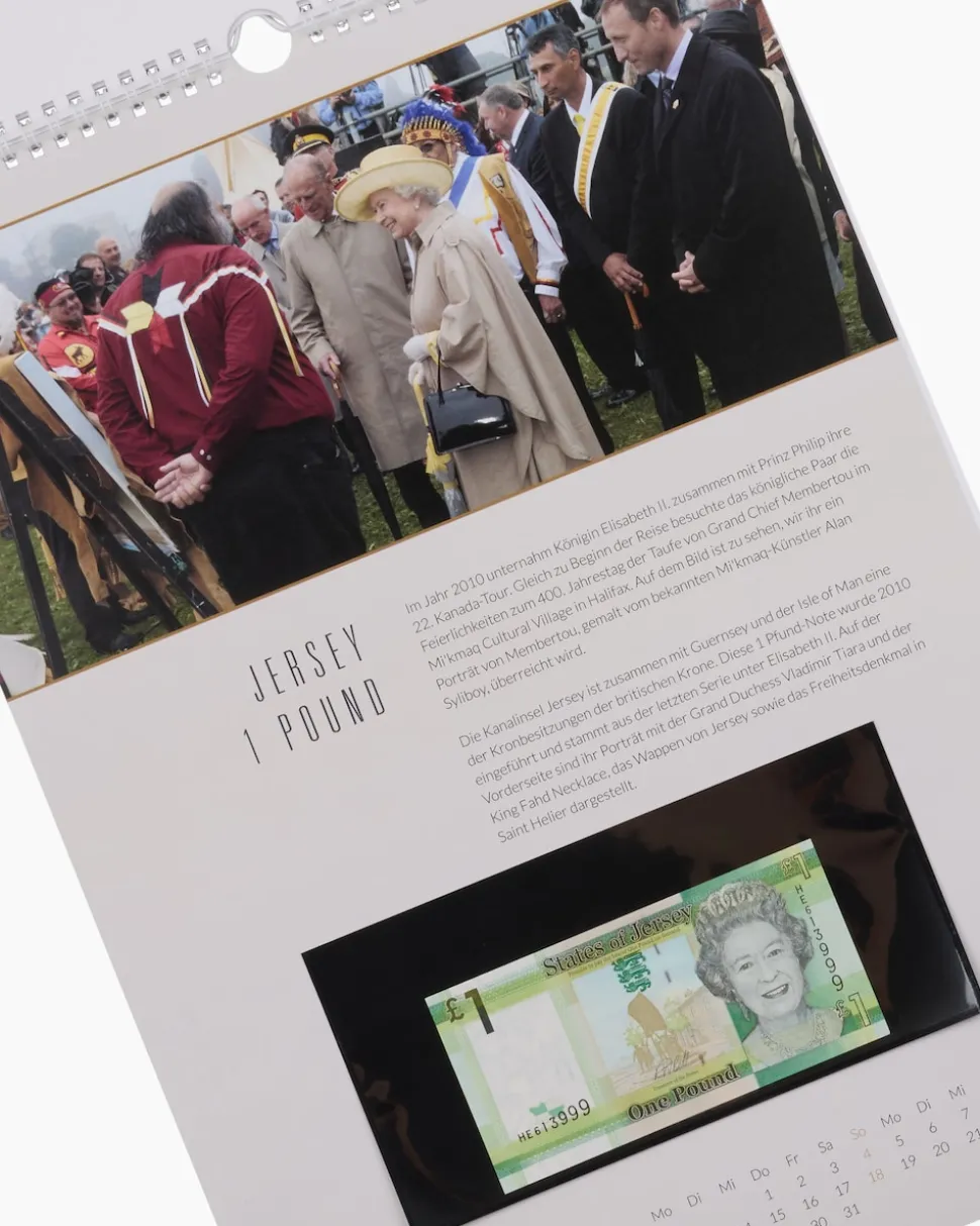 Banknotenkalender Queen Elizabeth 2026
