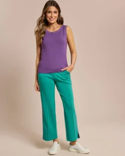 Basic Top mit Ziernaht
