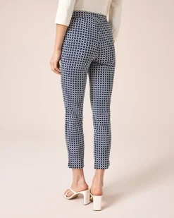 Bengalin-Schlupfhose cropped mit Karodruck