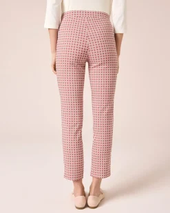 Bengalin-Schlupfhose cropped mit Karodruck