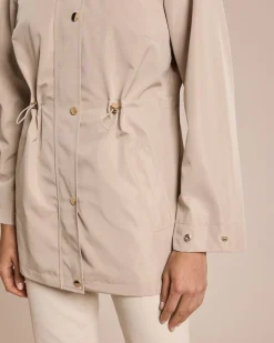 Übergangsjacke mit verstaubarer Kapuze