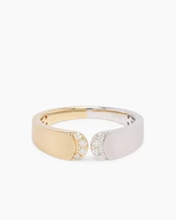 Bicolor-Brillantring 0,10 ct