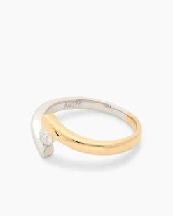 Bicolor-Brillantring 0,20 ct