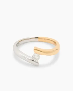 Bicolor-Brillantring 0,20 ct