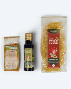 Bio-Nudeln mit Gewürzmischung & Gewürzöl
