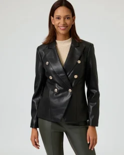 Blazer aus Lederimitat