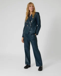 Blazer aus Lederimitat