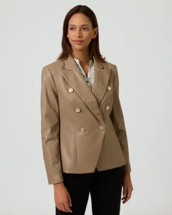 Blazer aus Lederimitat