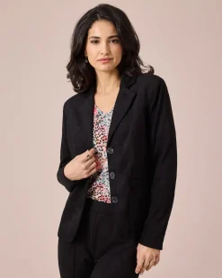 Blazer aus Velourslederimitat & Ponte di Roma