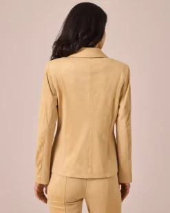 Blazer aus Velourslederimitat & Ponte di Roma