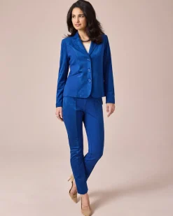 Blazer aus Velourslederimitat & Ponte di Roma