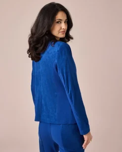 Blazer aus Velourslederimitat & Ponte di Roma