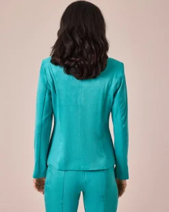 Blazer aus Velourslederimitat & Ponte di Roma
