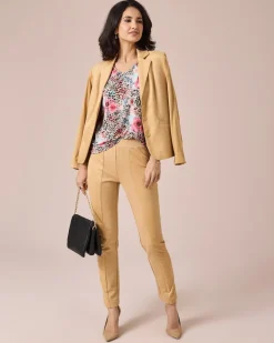 Blazer aus Velourslederimitat & Ponte di Roma