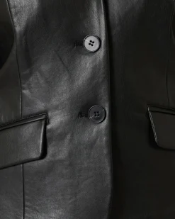 Blazer in Lederoptik