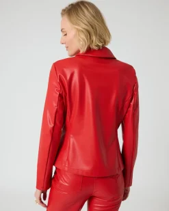 Blazer in Leder-Optik