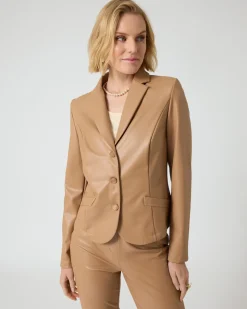 Blazer in Leder-Optik