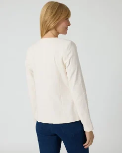 Blazerjacke aus Jacquard-Bengalin