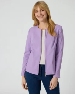 Blazerjacke aus Jacquard-Bengalin