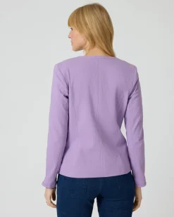 Blazerjacke aus Jacquard-Bengalin