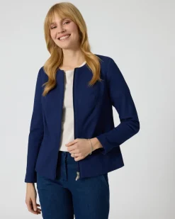 Blazerjacke aus Jacquard-Bengalin