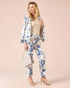 Blazer mit Blumendruck