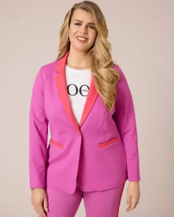 Blazer mit Kontrast-Details