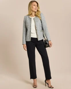 Blazer mit Perlendeko