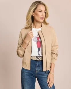 Blouson mit Schlitzen