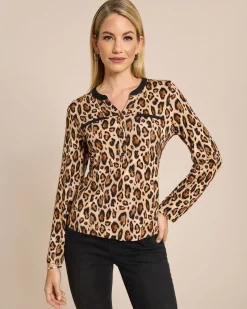 Blusenshirt mit Jaguar-Print