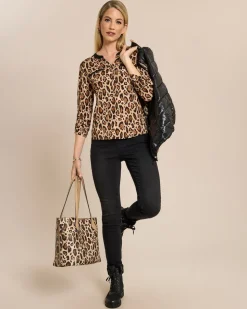 Blusenshirt mit Jaguar-Print