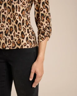 Blusenshirt mit Jaguar-Print