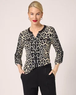 Blusenshirt mit Jaguar-Print