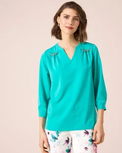 Blusenshirt mit Kettenverzierung