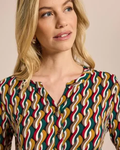 Blusen-Shirt mit Knopfleiste