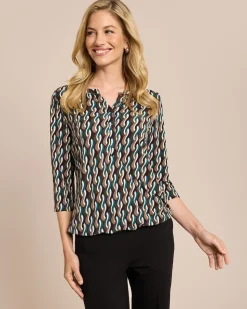 Blusen-Shirt mit Knopfleiste