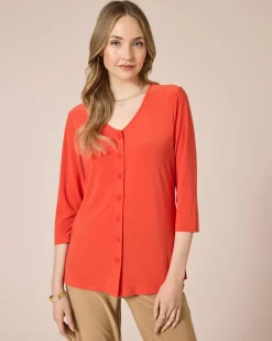 Blusenshirt mit Knopfleiste
