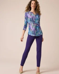Blusenshirt mit mehrfarbigem Leodruck