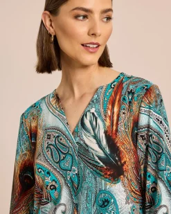 Blusenshirt mit Paisleydruck