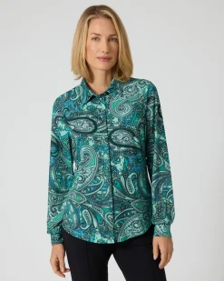Blusenshirt mit Paisley-Druck